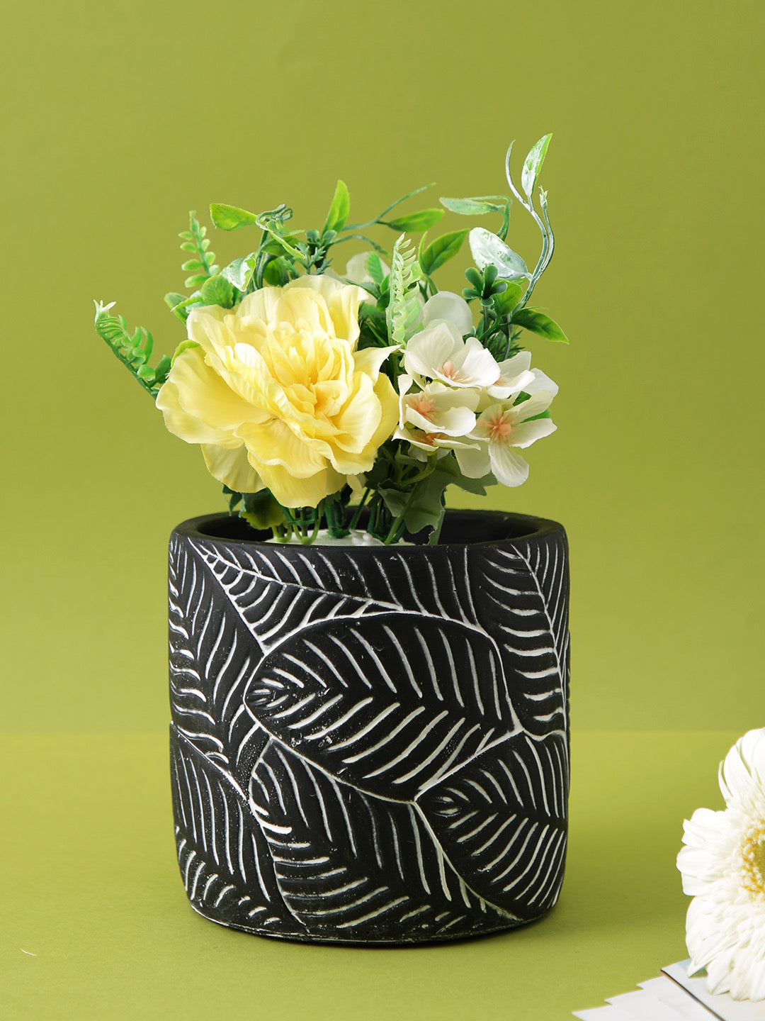 Ceramic Botanical Planter in Black - Default Title (CHC22357BL)