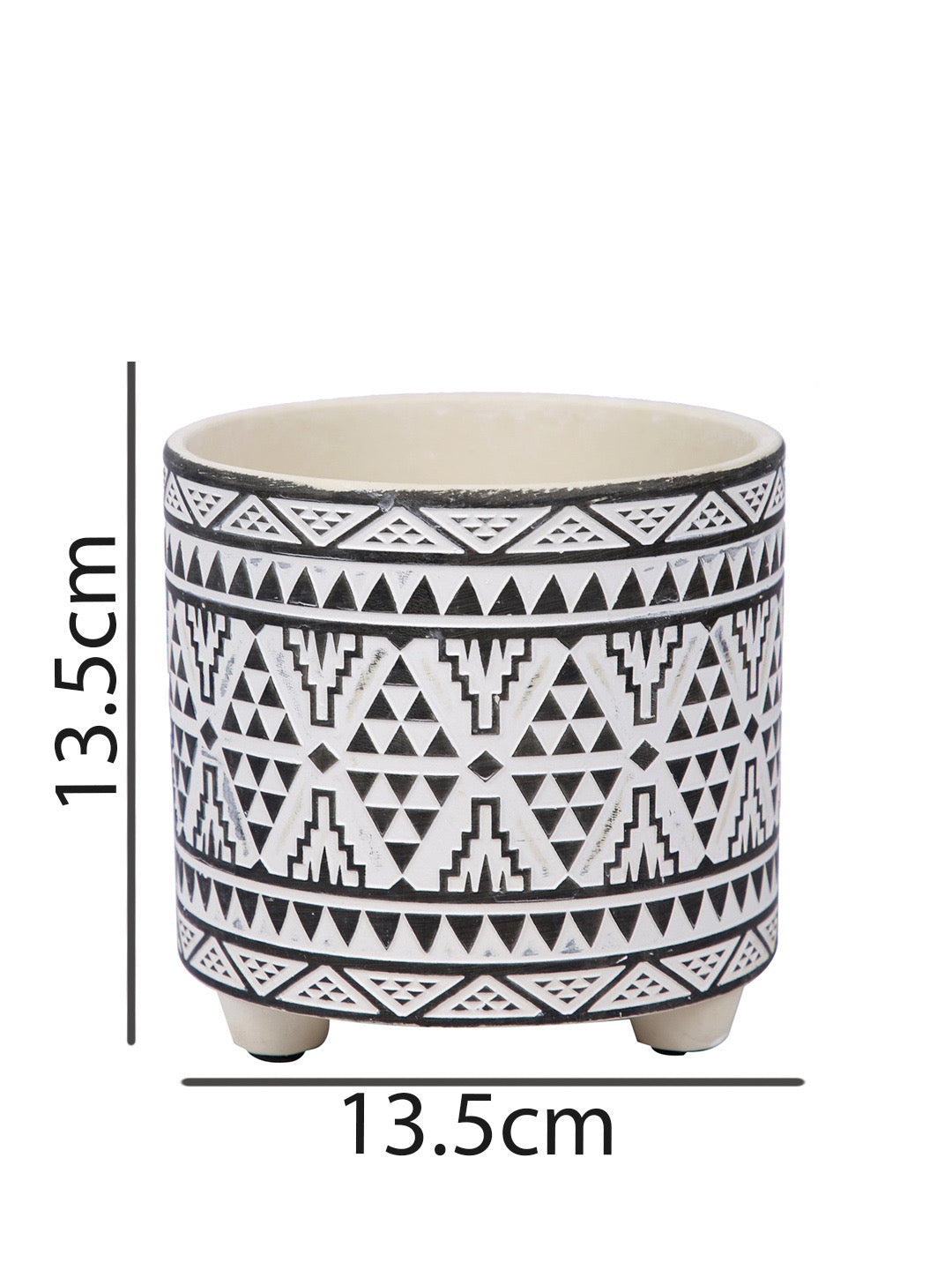 Aztec Design Small Planter  Pot - Default Title (CHC22373A)