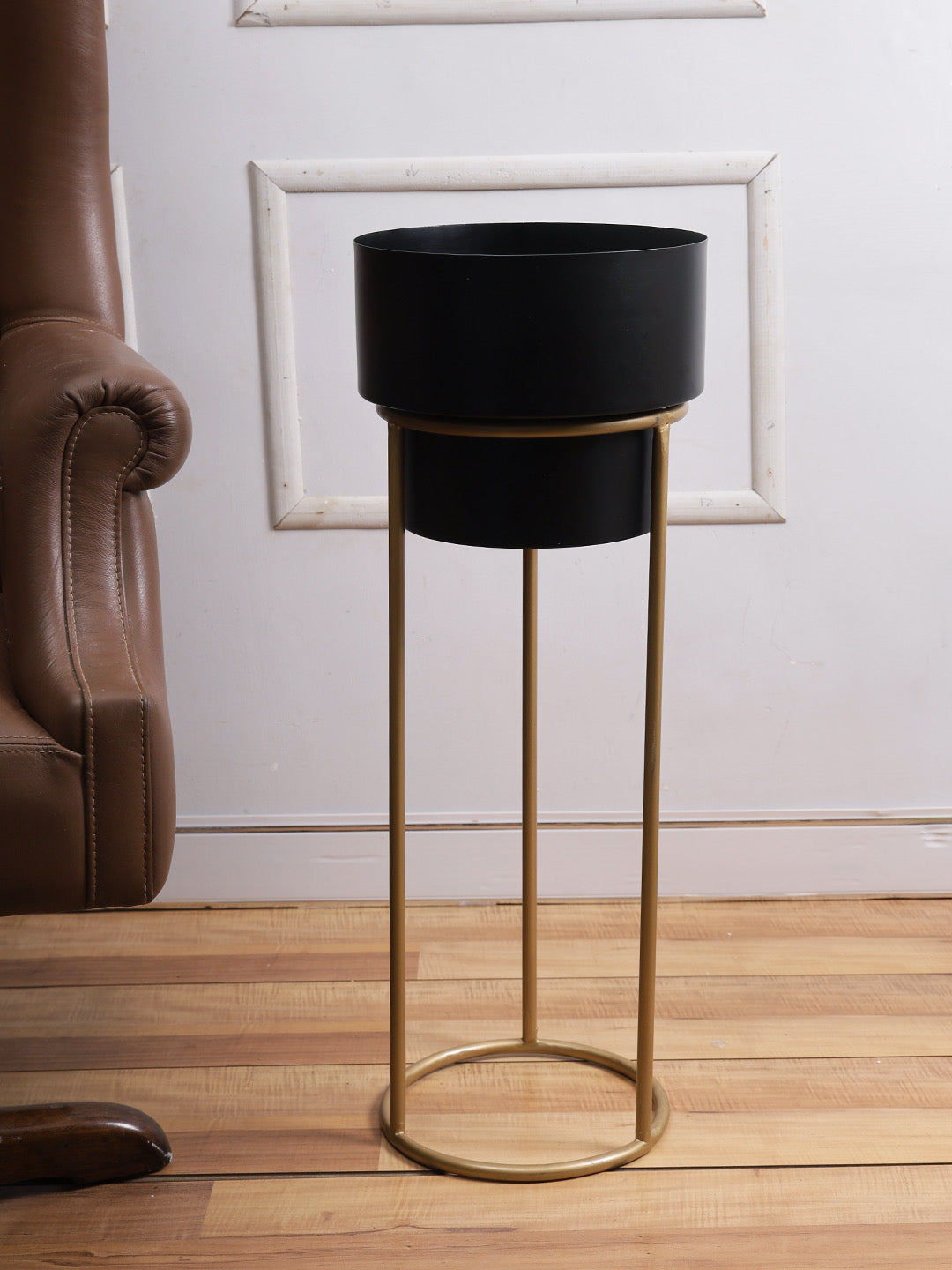 Black Planter Pot with Stand - Default Title (CHM2121SM)