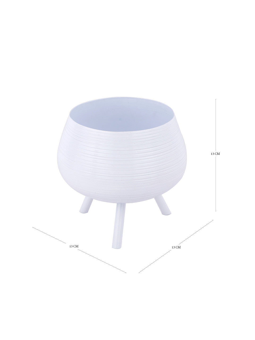 White Striped Planter - Default Title (CHM2211WH)