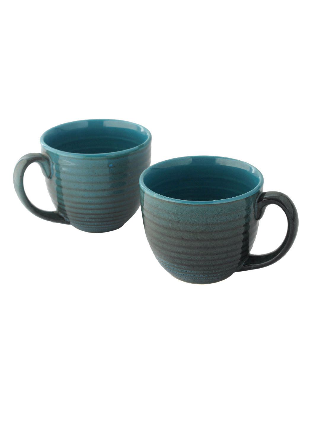 Dark Blue Ceramic Coffee Mug Set of Two Pcs-2 - Default Title (CP2001_2)