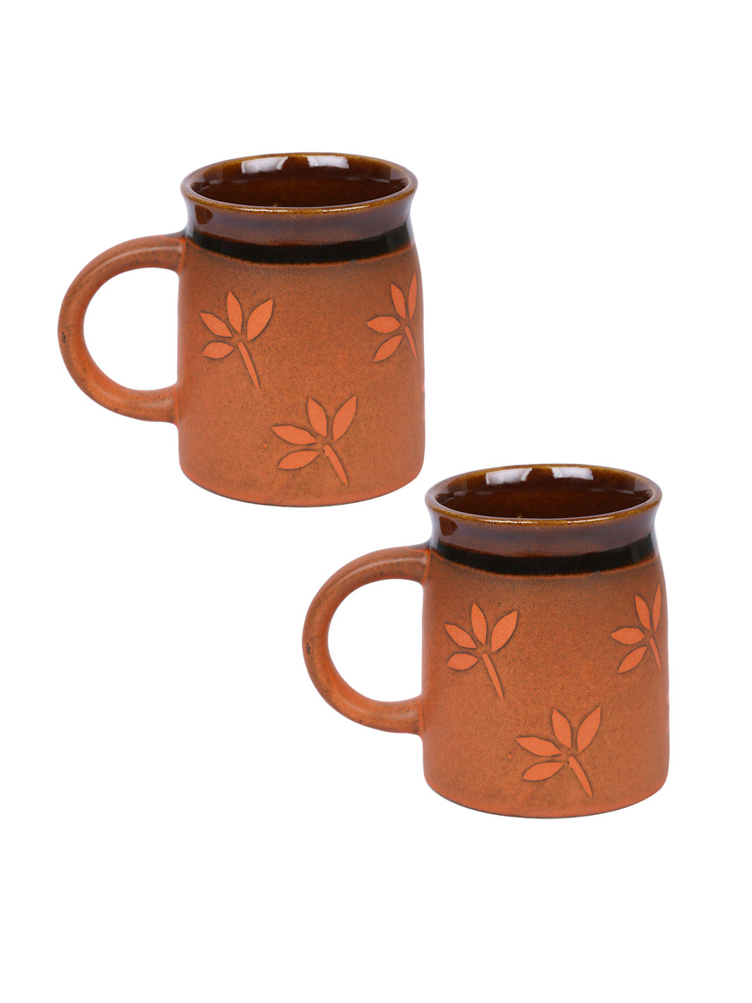 Set of 2 Tropical Orange Flowers Tea/Coffee Mug - Default Title (CUP2123_2)