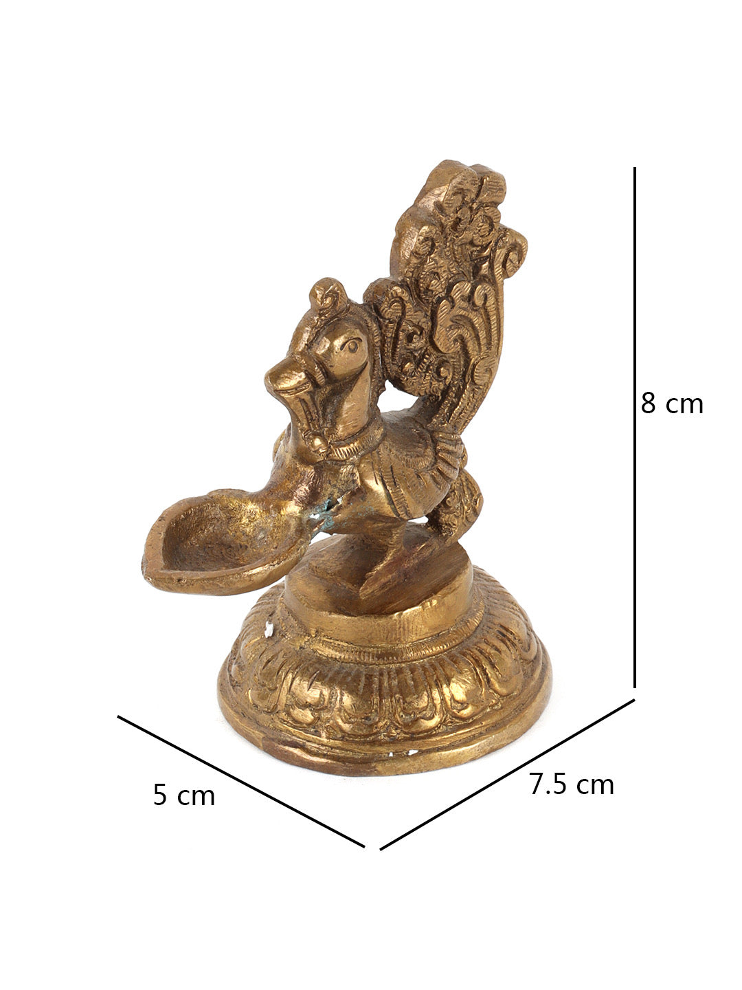 Peacock Oil Lamp in Brass - Default Title (DDM2118)