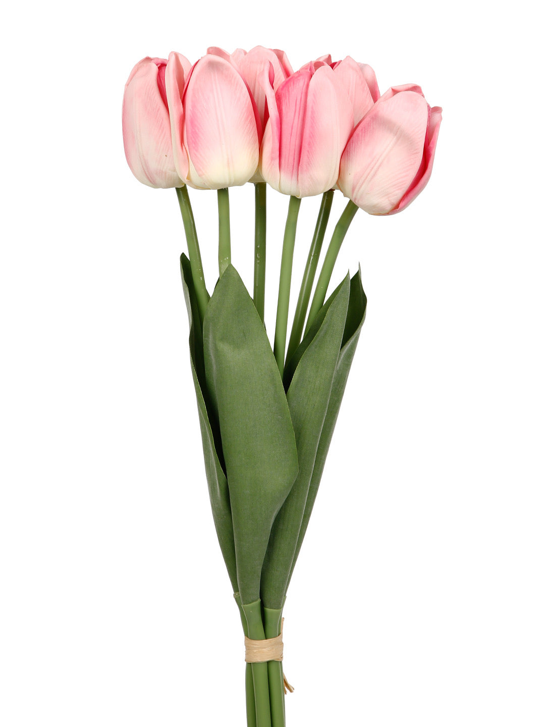 Set of 6 Realistic Charm Shaded Pink Tulip Flower stick - Default Title (FL22203PI_6)