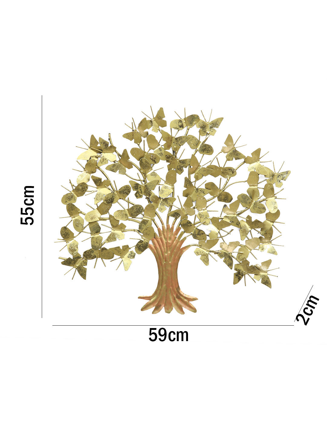 Wall decor butterfly with trees - Default Title (JDPSK2118)
