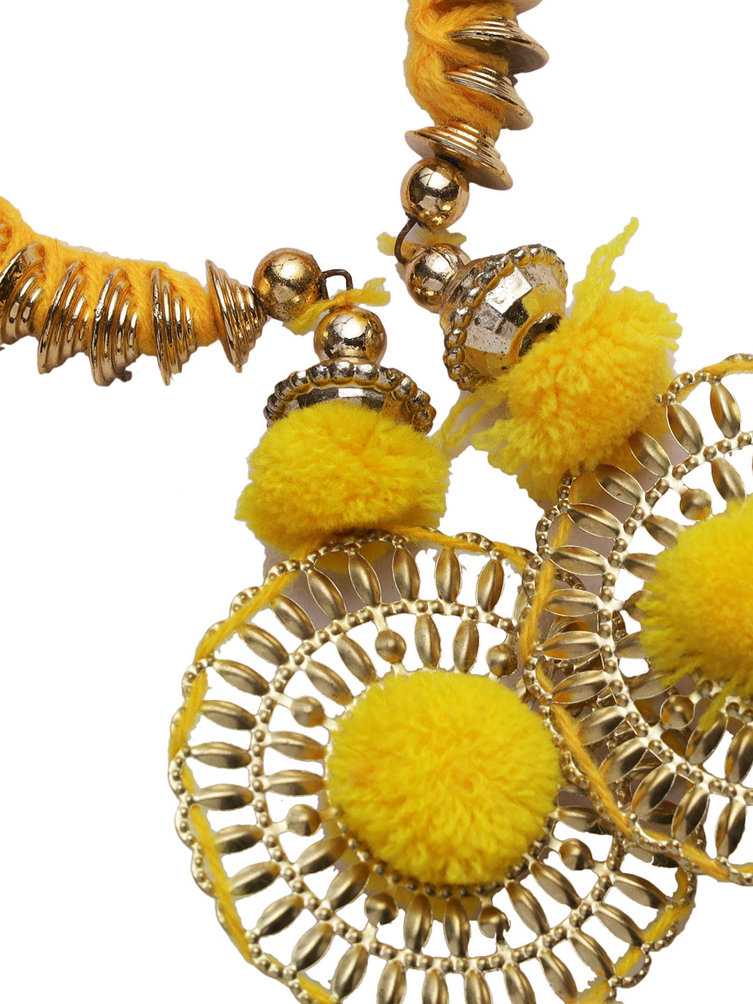 Yellow & Golden Lumba Rakhi - Only Rakhi (LM22916)