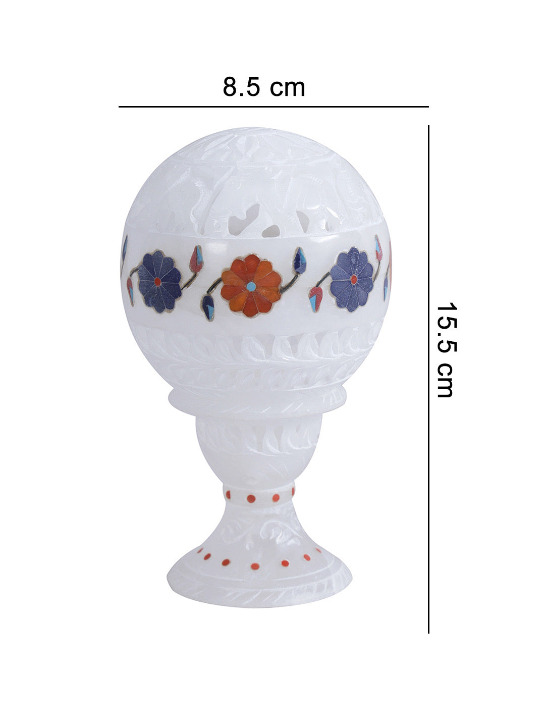 Inlay work Marble Candle Holder - Default Title (MARA2211)