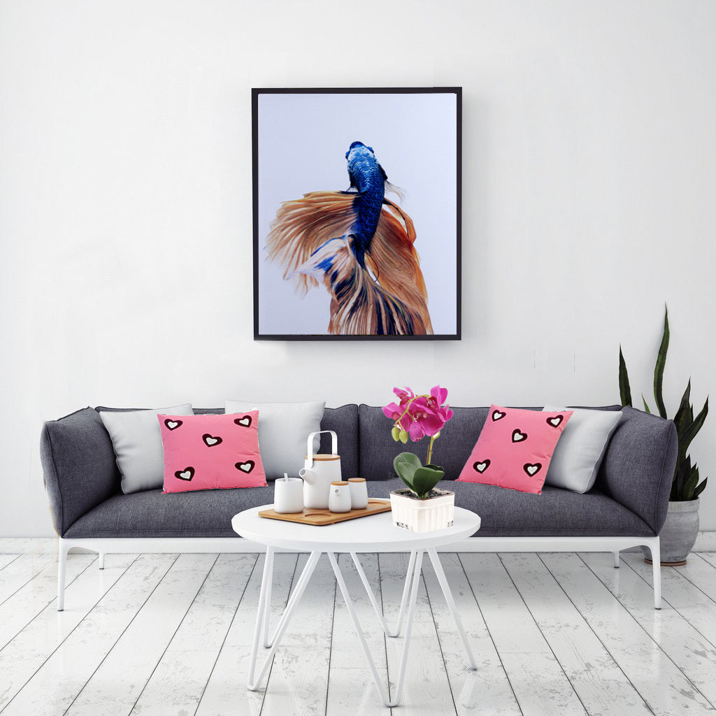 Multicolor Deep Shades Fish Canvas Painting - Default Title (PAINT1810)