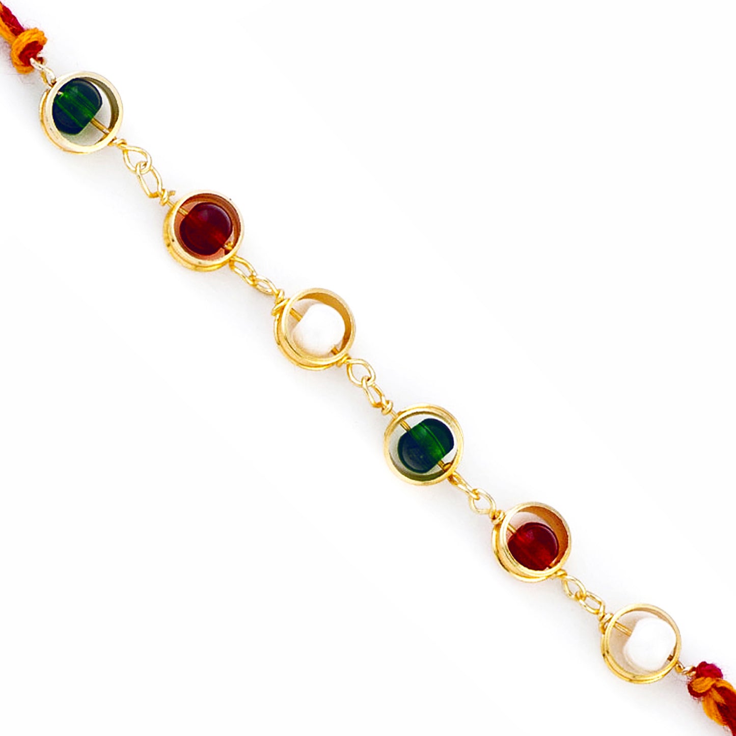 Multicolor Beads in Circular Chain Mauli Rakhi - Default Title (PRS1734)