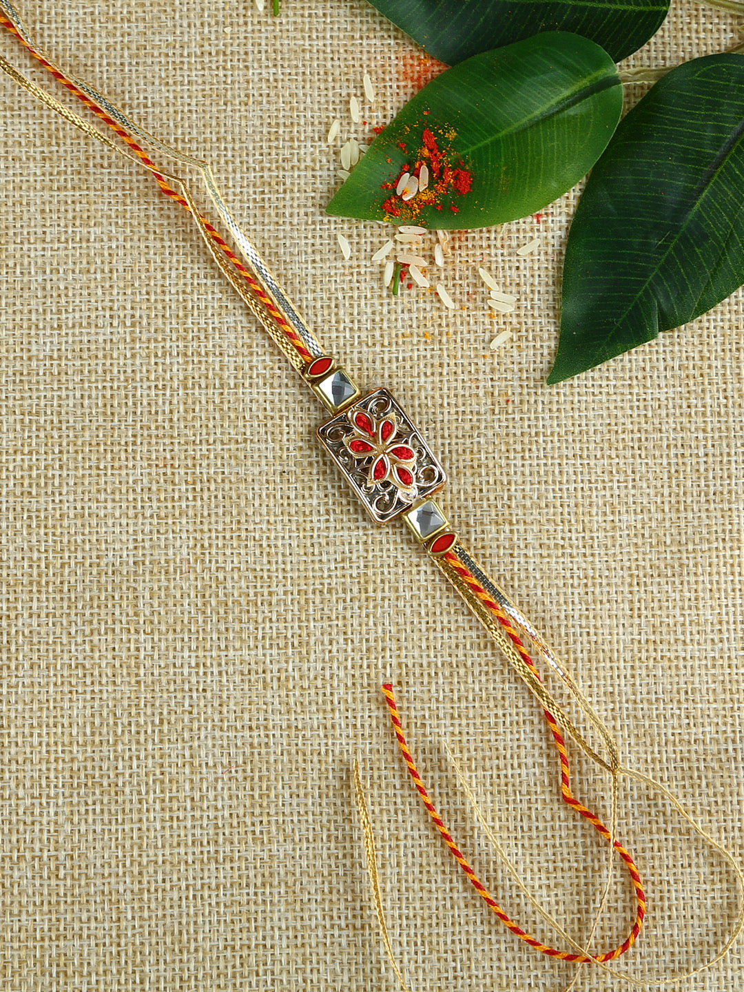 Embellished Beads and Mauli Handcrafted Rakhi - Default Title (PRS2102)