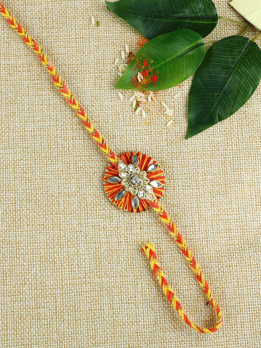 Traditional Rakhi Handcrafted from Mauli and Kundan Meena - Default Title (PRS21030)