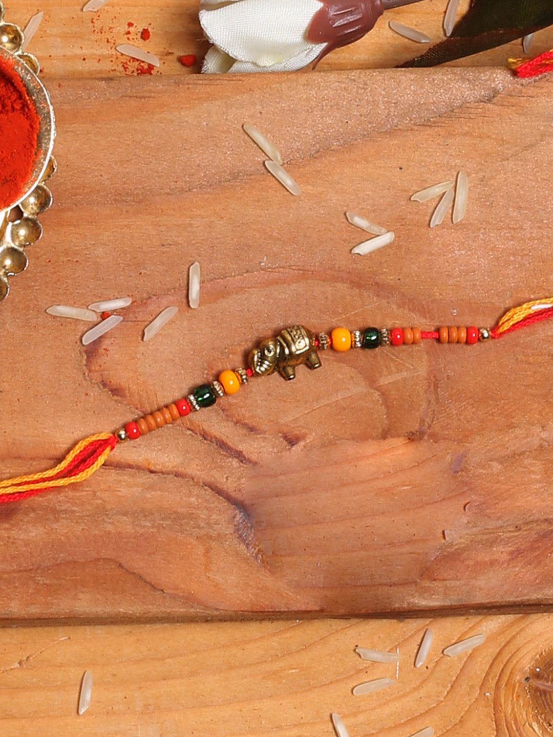 Elephent motif beads Rakhi - Default Title (PRS2152)