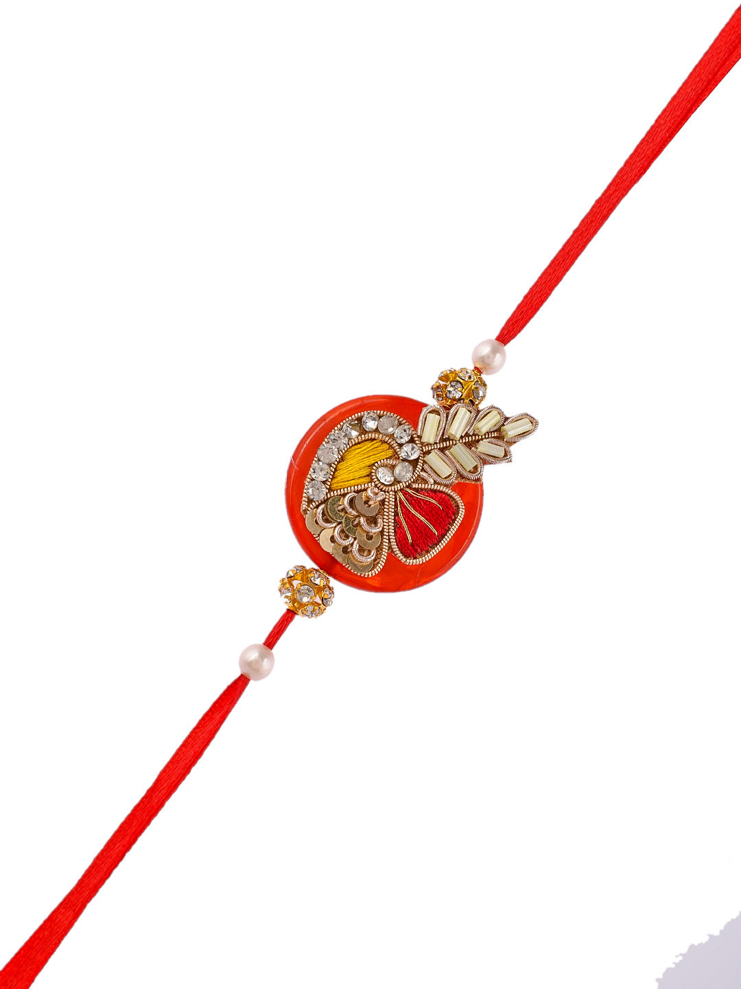 Sequin and Kundan Embellished Resin Based Rakhi - Only Rakhi (PRS2309)