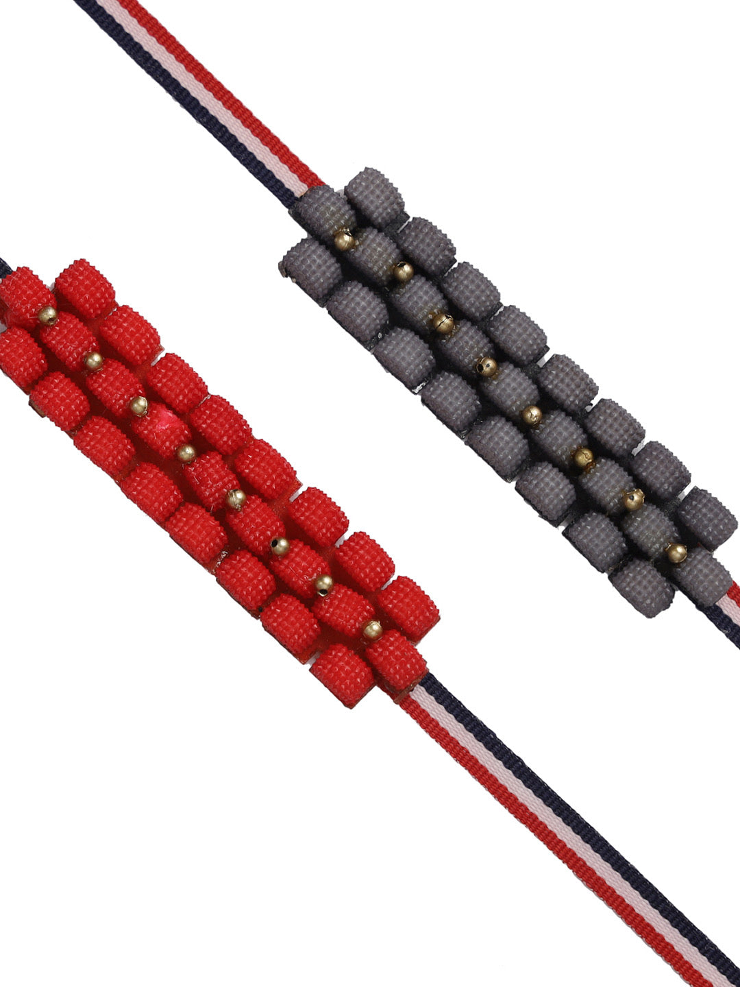 Geometric Beaded Rakhi Pack of Two - Only Rakhi (PST22601_2)