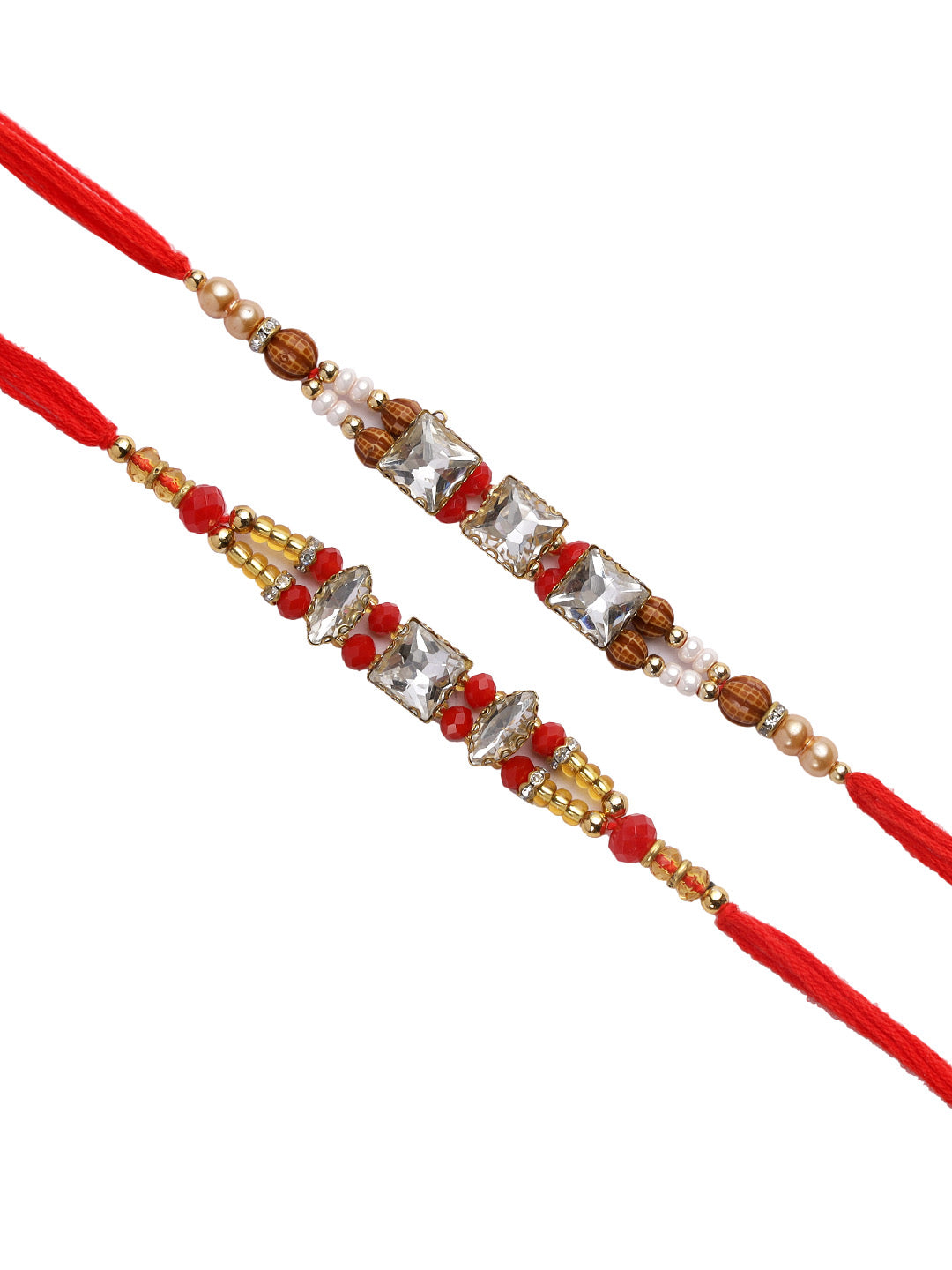 Square Diamond Rakhi Set of Two - Only Rakhi (PST22659_2)