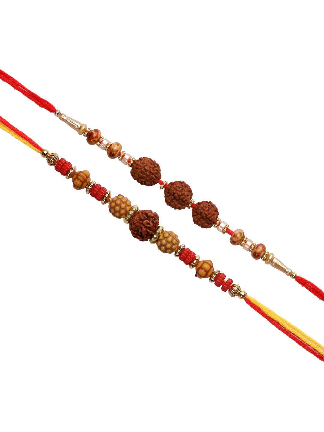 Traditonal Rudaraksh Rakhi Set of Two - Only Rakhi (PST22666_2)