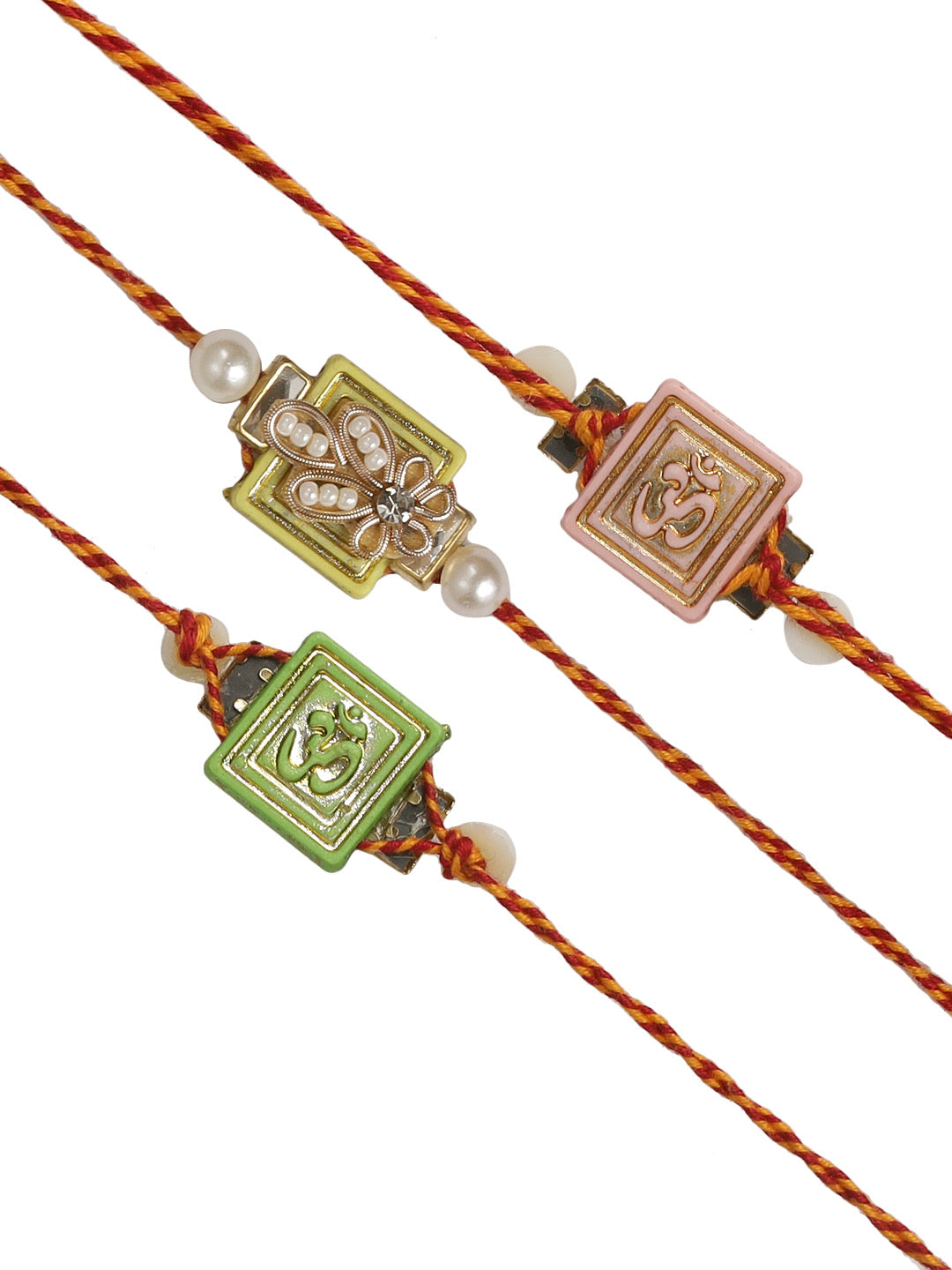 Beaded Zardosi Work Rakhi Set of Three - Only Rakhi (PST22702_3)