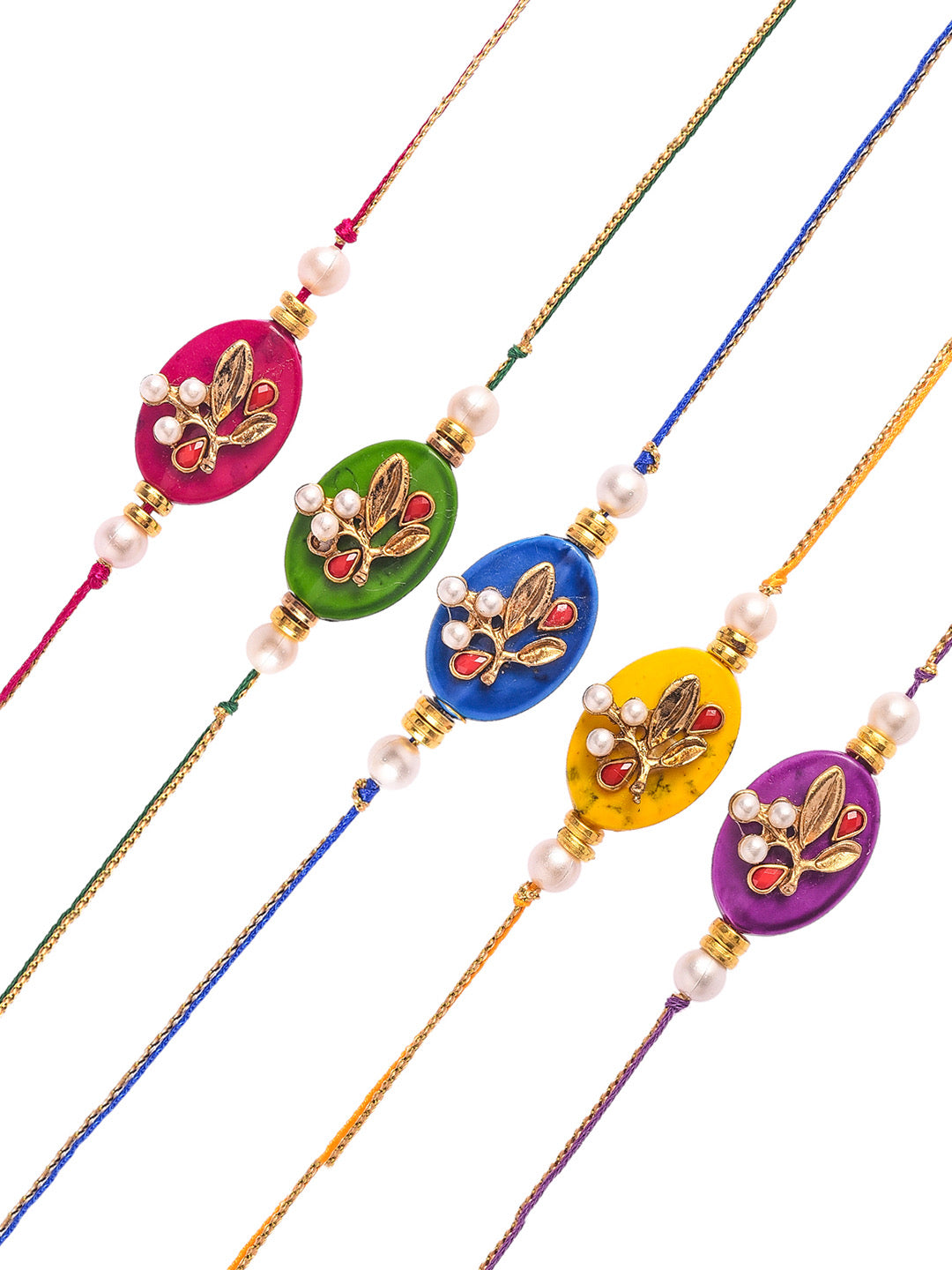 Set of 5 Royal Rakhi - Only Rakhi (PST23103_5)
