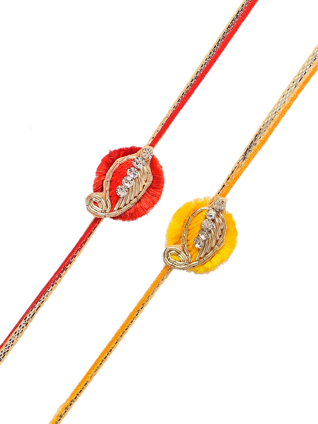 Handcrafted Patchwork Resham Rakhi Set of Two - Only Rakhi (PST2311_2)
