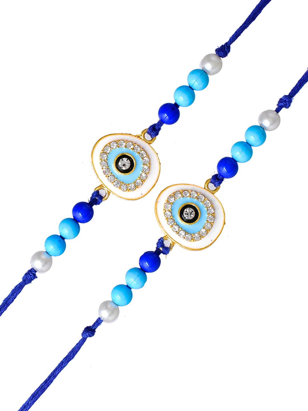 Ceramic Embellished & Enamled Evil Eye Celestial Rakhi - Only Rakhi (PST2351_2)
