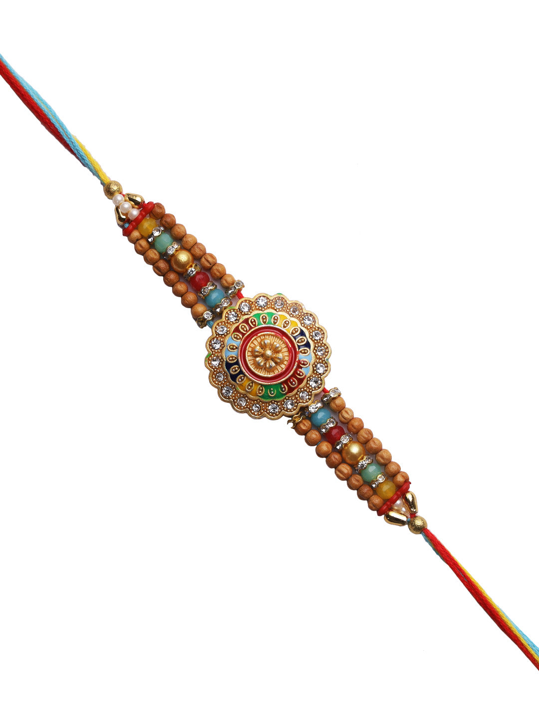 Traditional Ghoomar design Meena Work Rakhi - Only Rakhi (RJ22178)