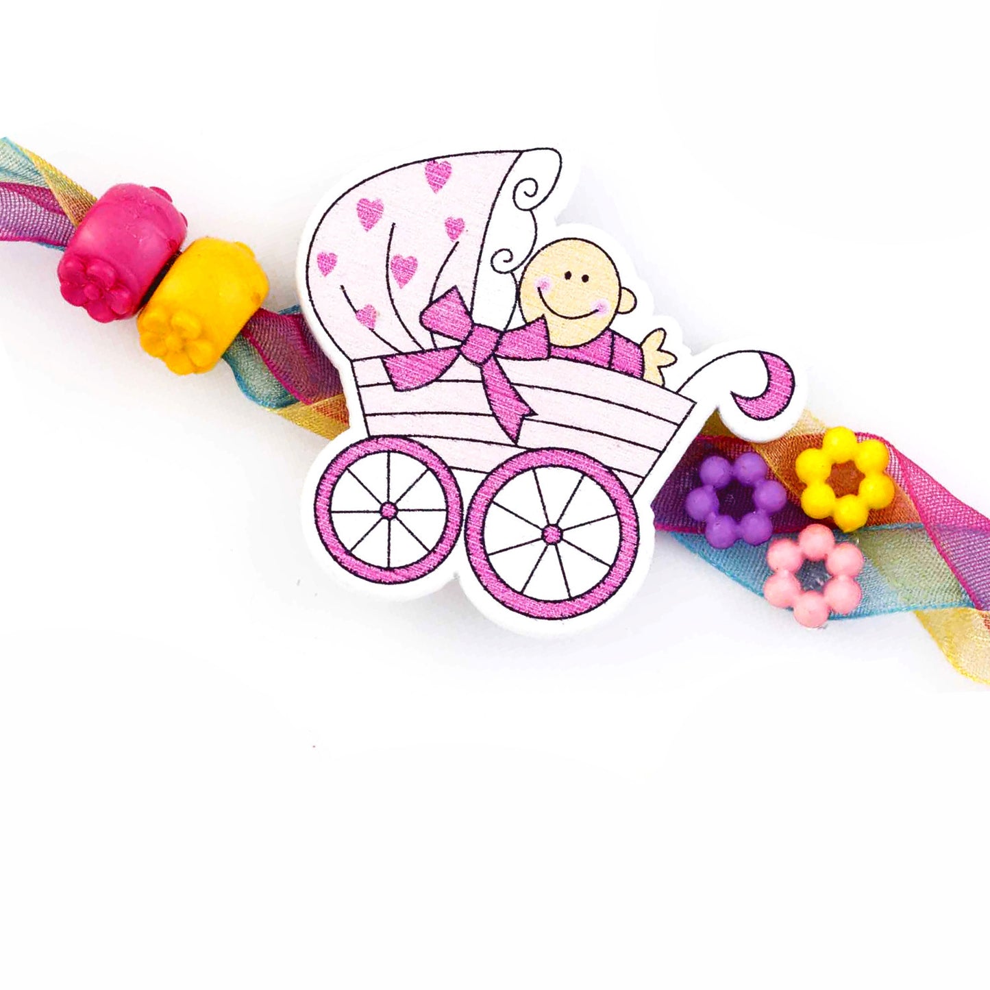 Aapno Rajasthan Sweet Toddler Multicolor Beads Kids Rakhi - Default Title (RK17701)
