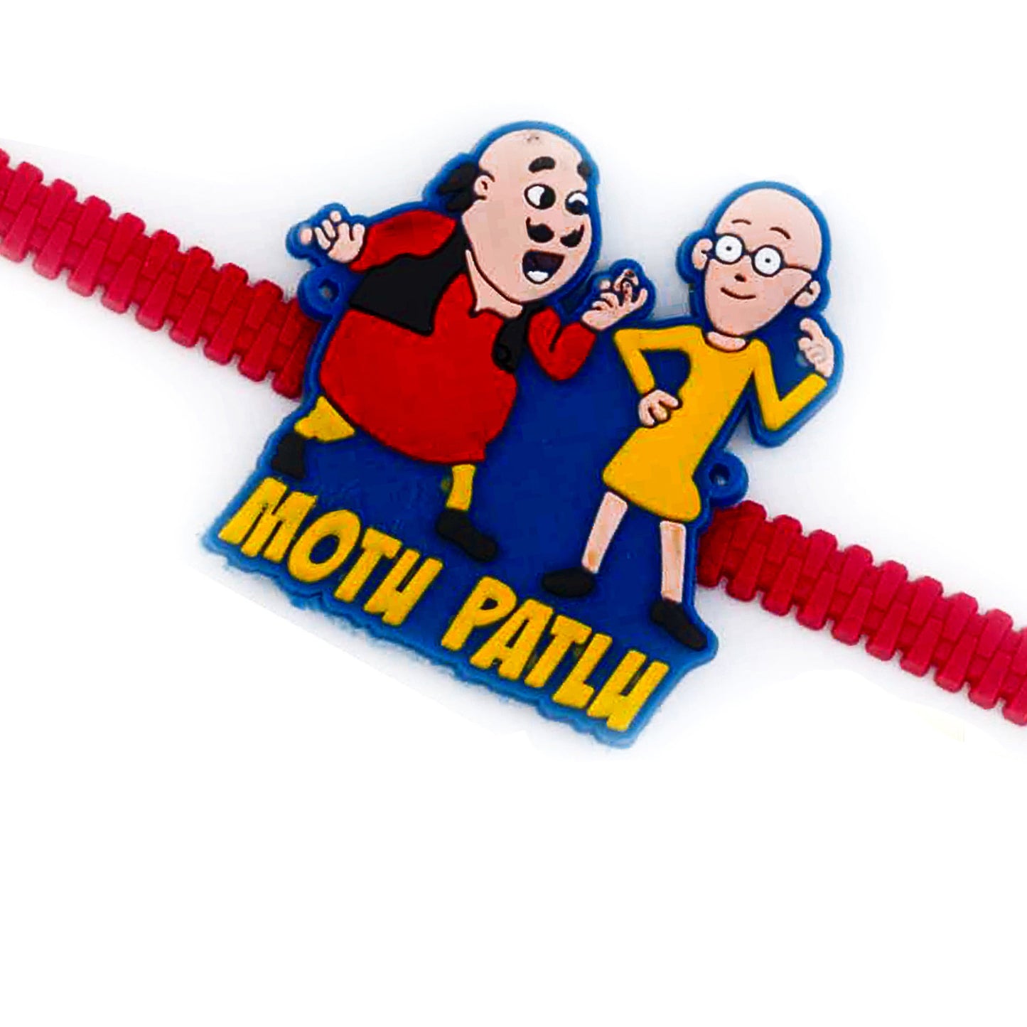 Aapno Rajasthan Funny Motu Patlu Red Strap Kids Rakhi - Default Title (RK18601)
