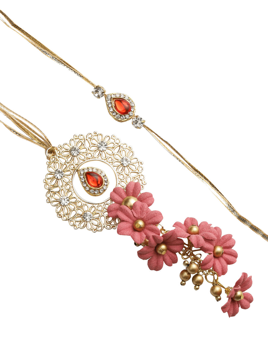 Red Paradise Bhaiya Bhabhi Rakhi Combo - Only Rakhi (RP22423)
