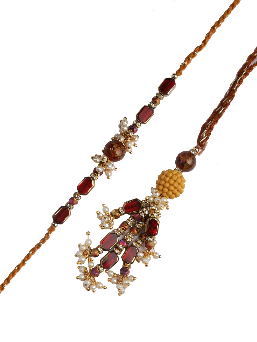 Embellished Danglers Bhaiya Bhabhi Handcrafted Rakhi Set - Only Rakhi (RP22452)