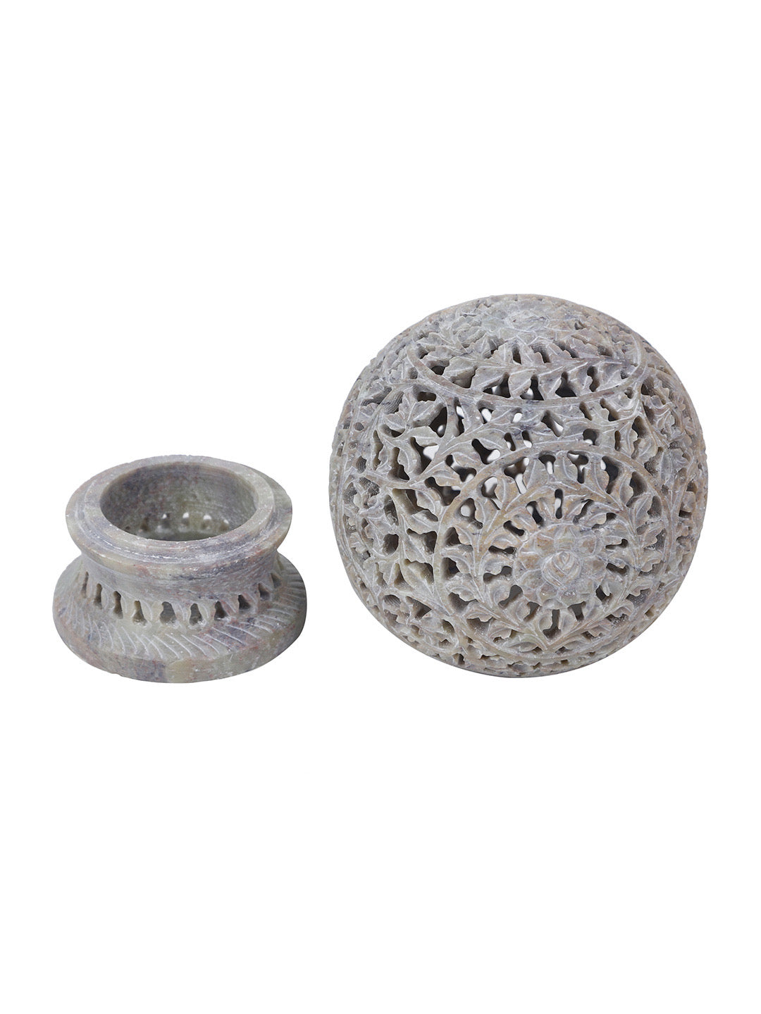 Flower Design Stone Tealight/Candle Holder - Default Title (SA2211)