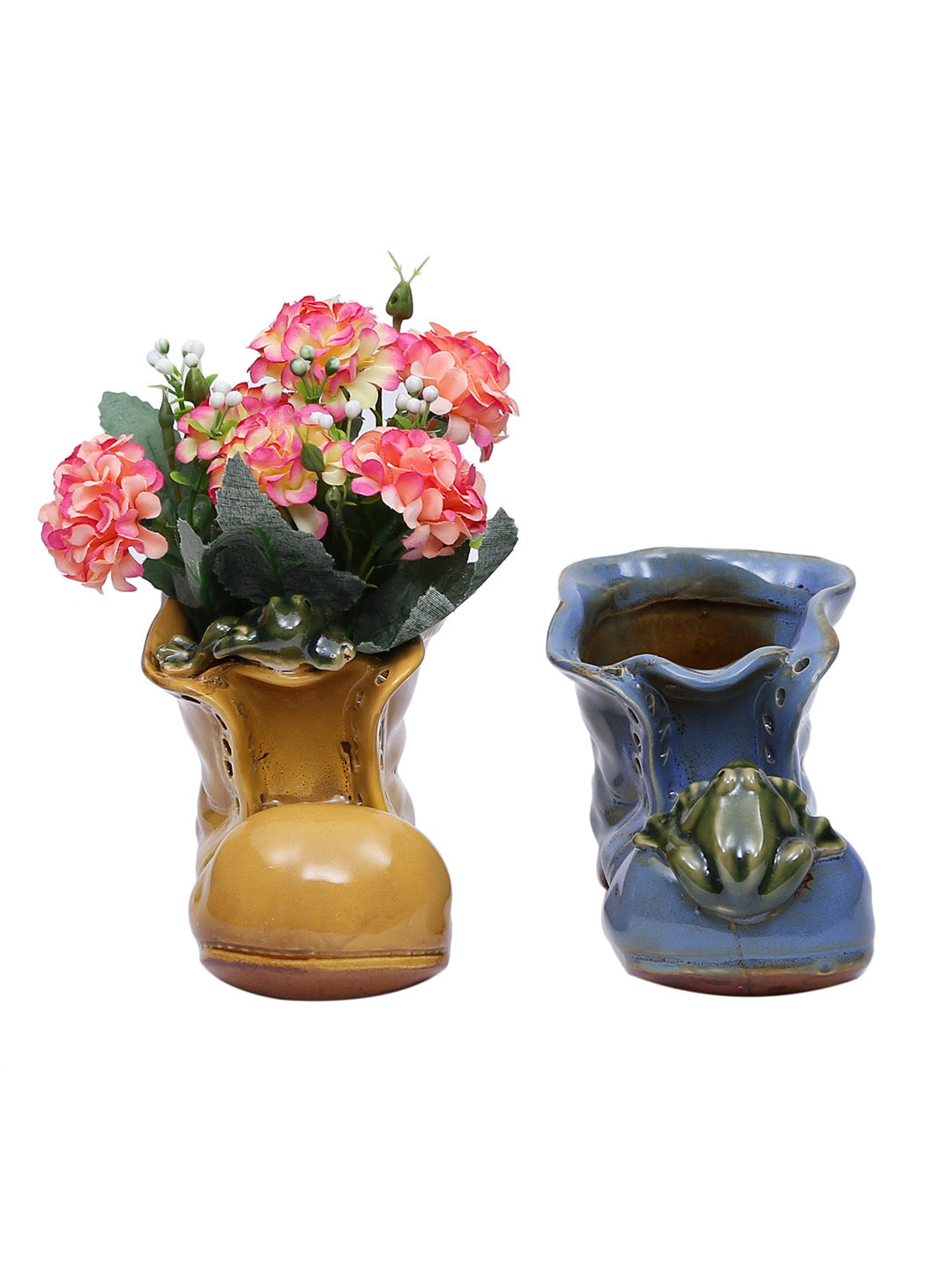 Shoe Shaped Utility Holder cum Show Piece Ceramic Set - Default Title (SHOW19559B_2)