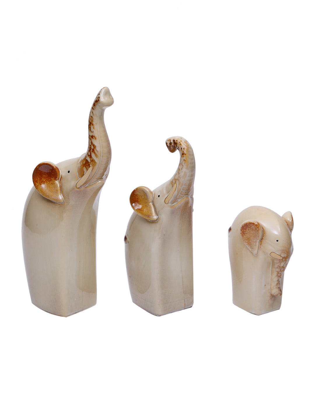 Majestic Elephant Trio Set in Ceramic - Default Title (SHOW19566)