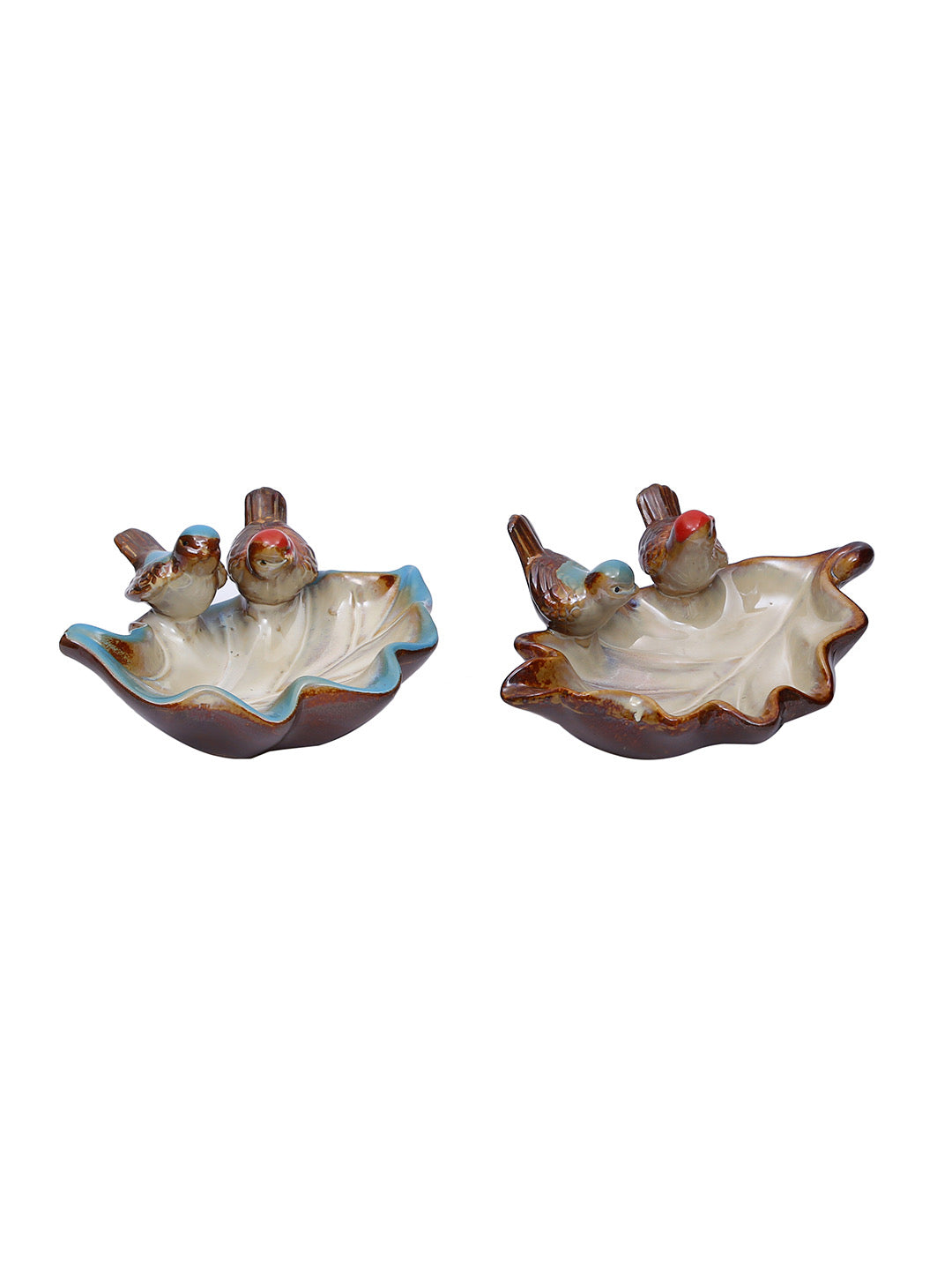 Birds Sitting on a Coral Tray Ceramic Set - Default Title (SHOW19573_2)