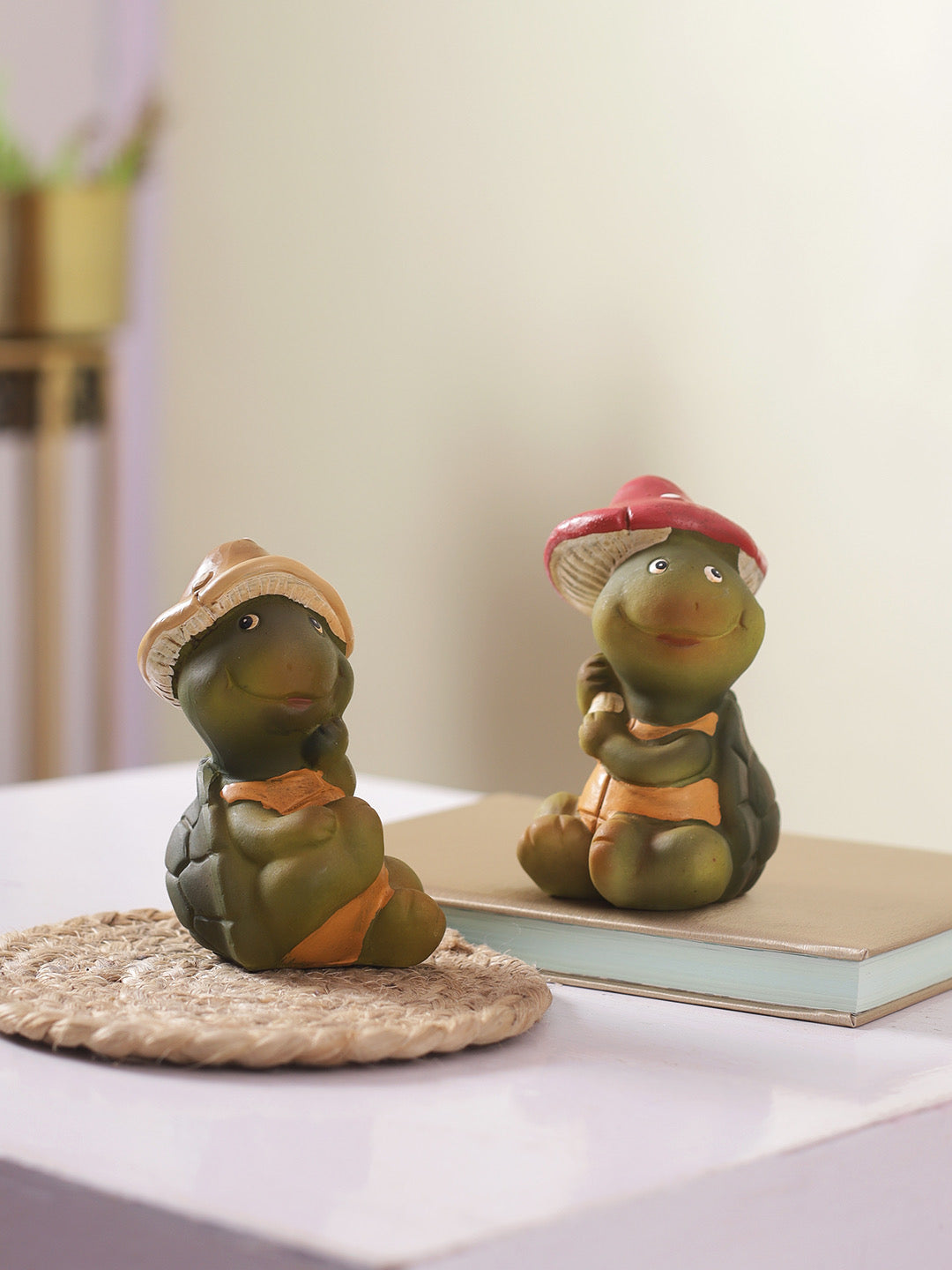 Polyraisin Mushroom Turtle showpiece set - Default Title (SHOW22181_2)