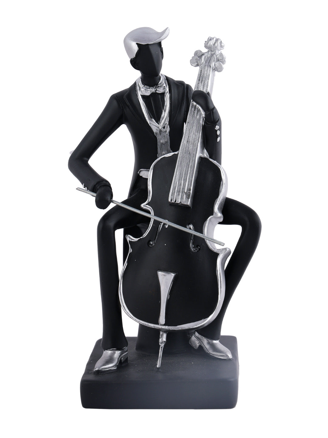 Musician Playing Violin Showpiece in White - Default Title (SHOW22349)