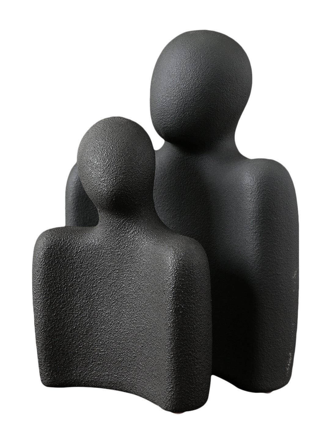 Modern Couple Statues Black Figurine - Default Title (SHOWC22468BL_2)