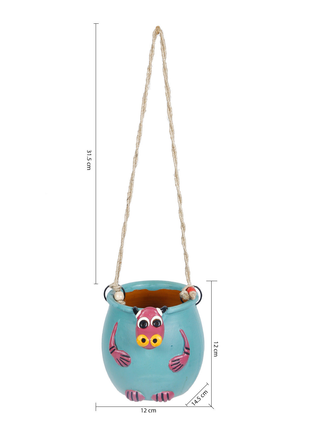 Blue Bull Hanging terracotta Planter - Default Title (TCCH2105)