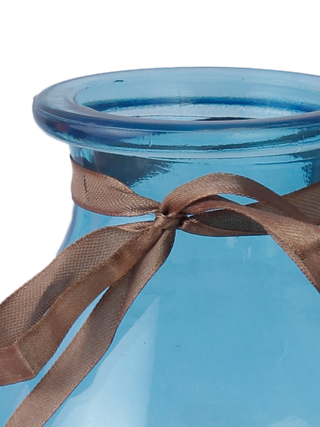 Shaded Blue Glass Flower Vase - Default Title (VAS2027)