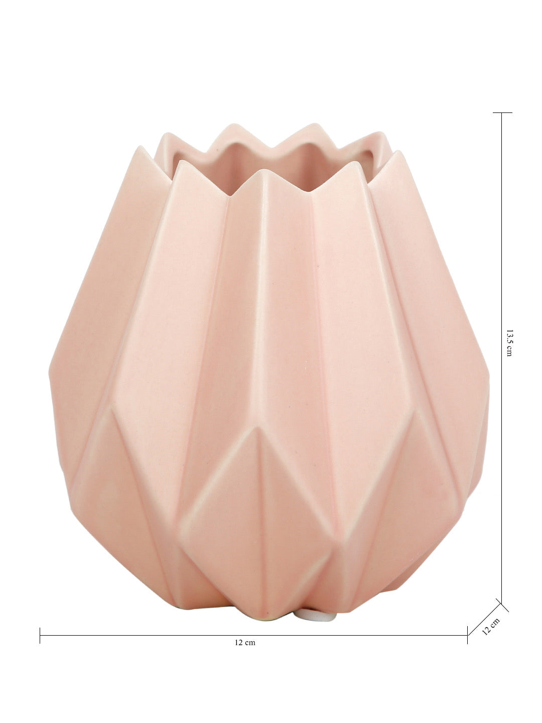 Asymmetrical Peach Ceramic Vase - Default Title (VAS21408)