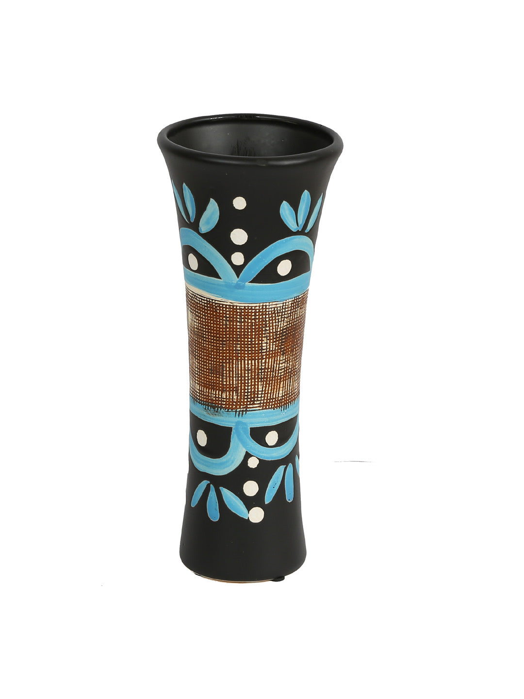 Hand Painted Textured Multicolor Ceramic Vase - Default Title (VAS22168)