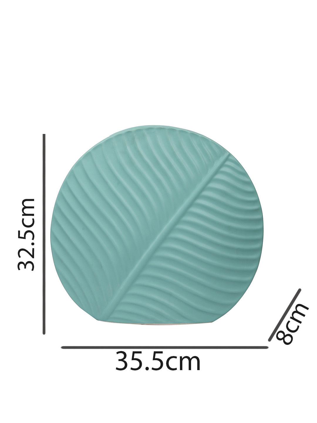 Set of 2 Leaf Pattern Ceramic Vase - Default Title (VASC22465_2)