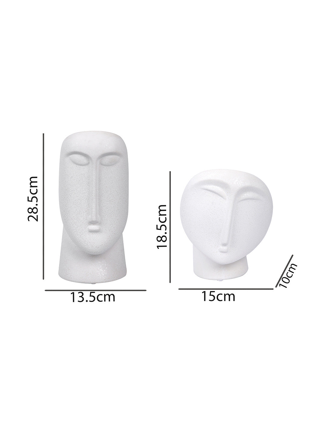 Ceramic Face Vase Set of 2 - Default Title (VASC22477_2)