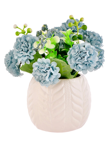 Artificial Hydrangea Plant with Ceramic Pot