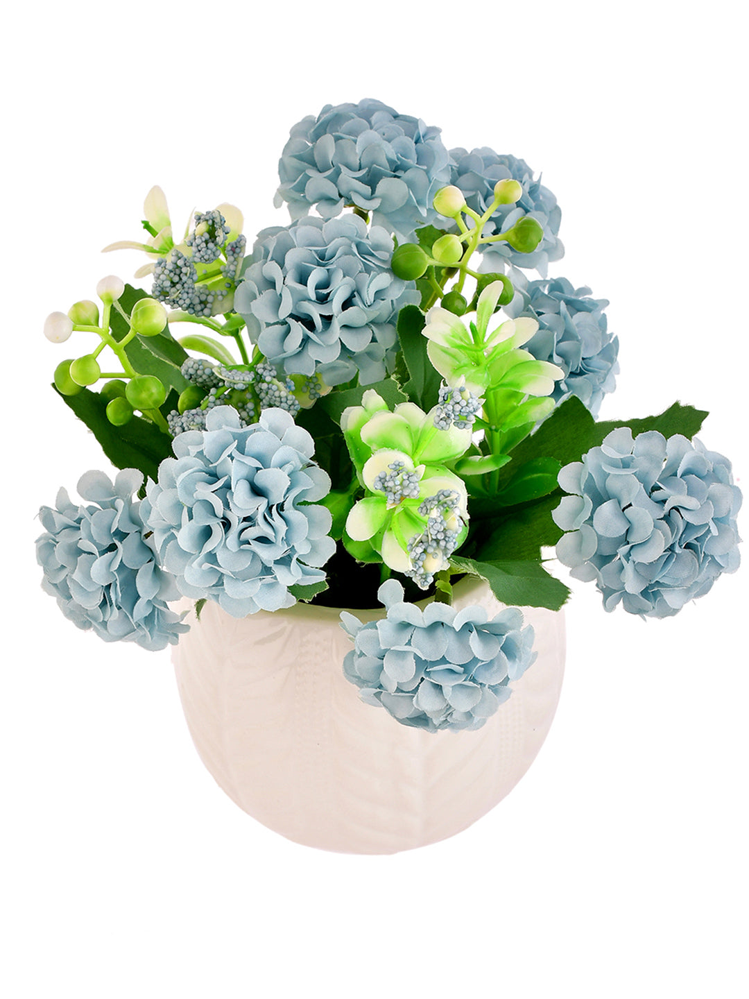 Artificial Hydrangea Plant with Ceramic Pot