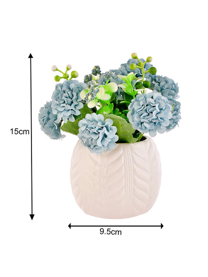 Artificial Hydrangea Plant with Ceramic Pot