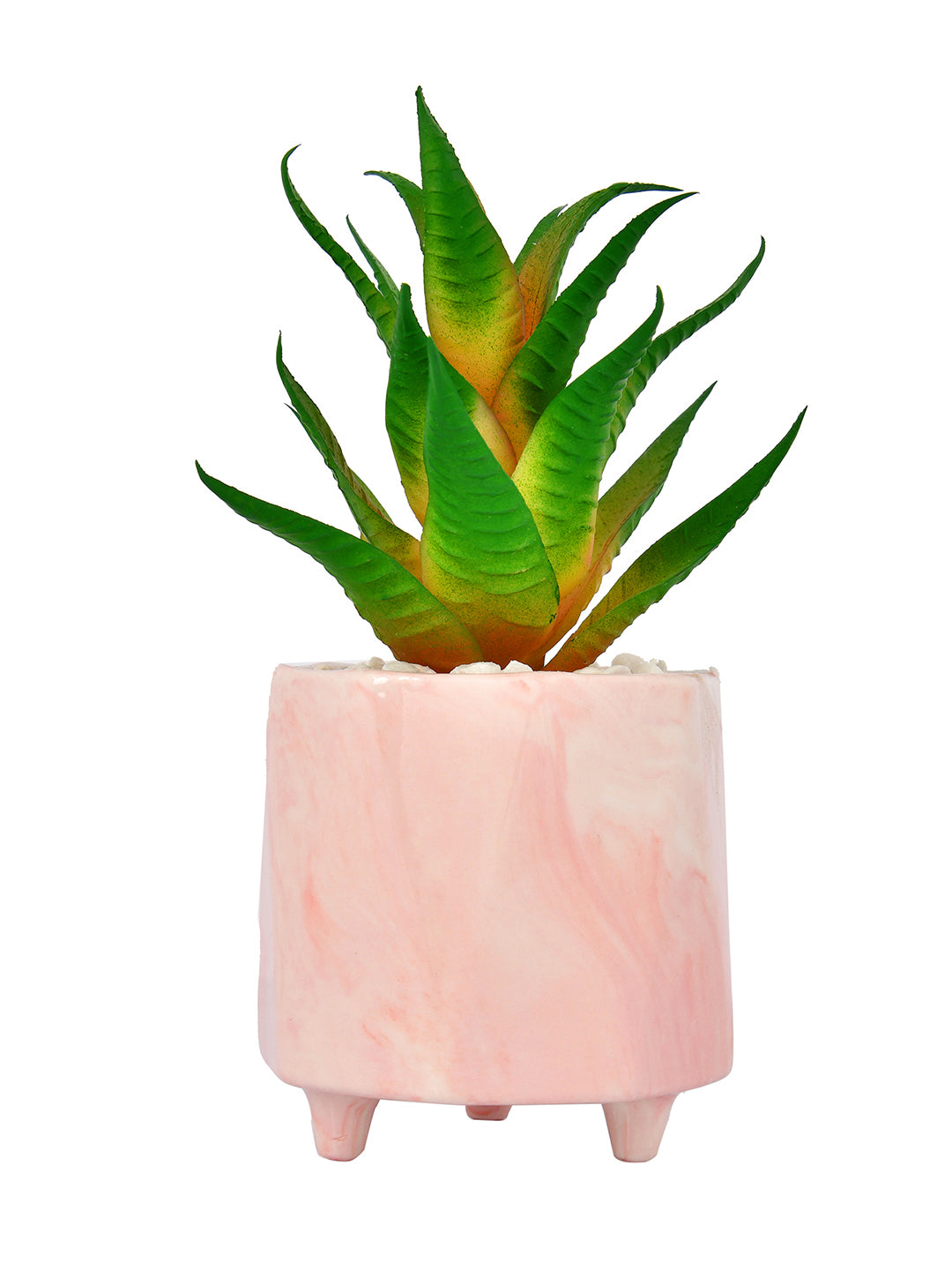 Citrus Delight Artificial Succulent with Pink Planter