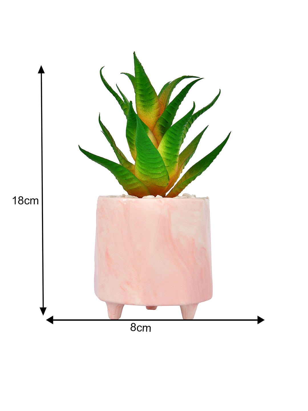 Citrus Delight Artificial Succulent with Pink Planter