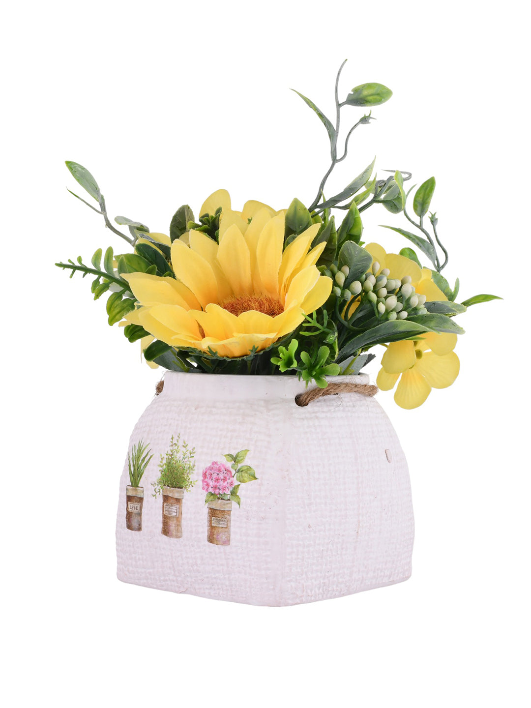 Artificial Sunflower with Ceramic Pot