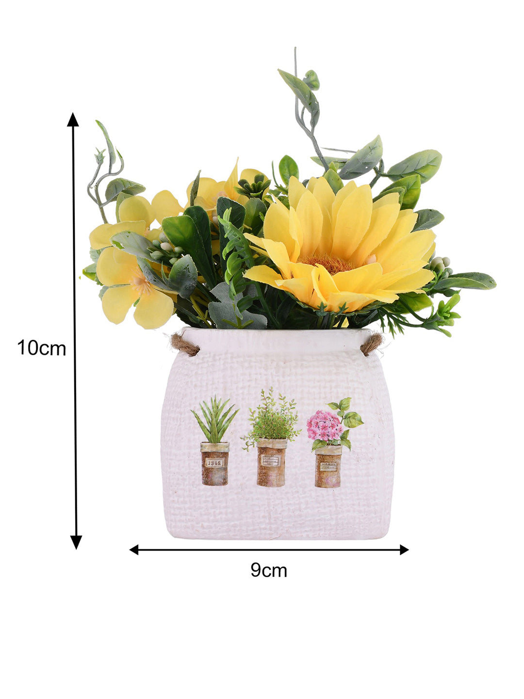 Artificial Sunflower with Ceramic Pot