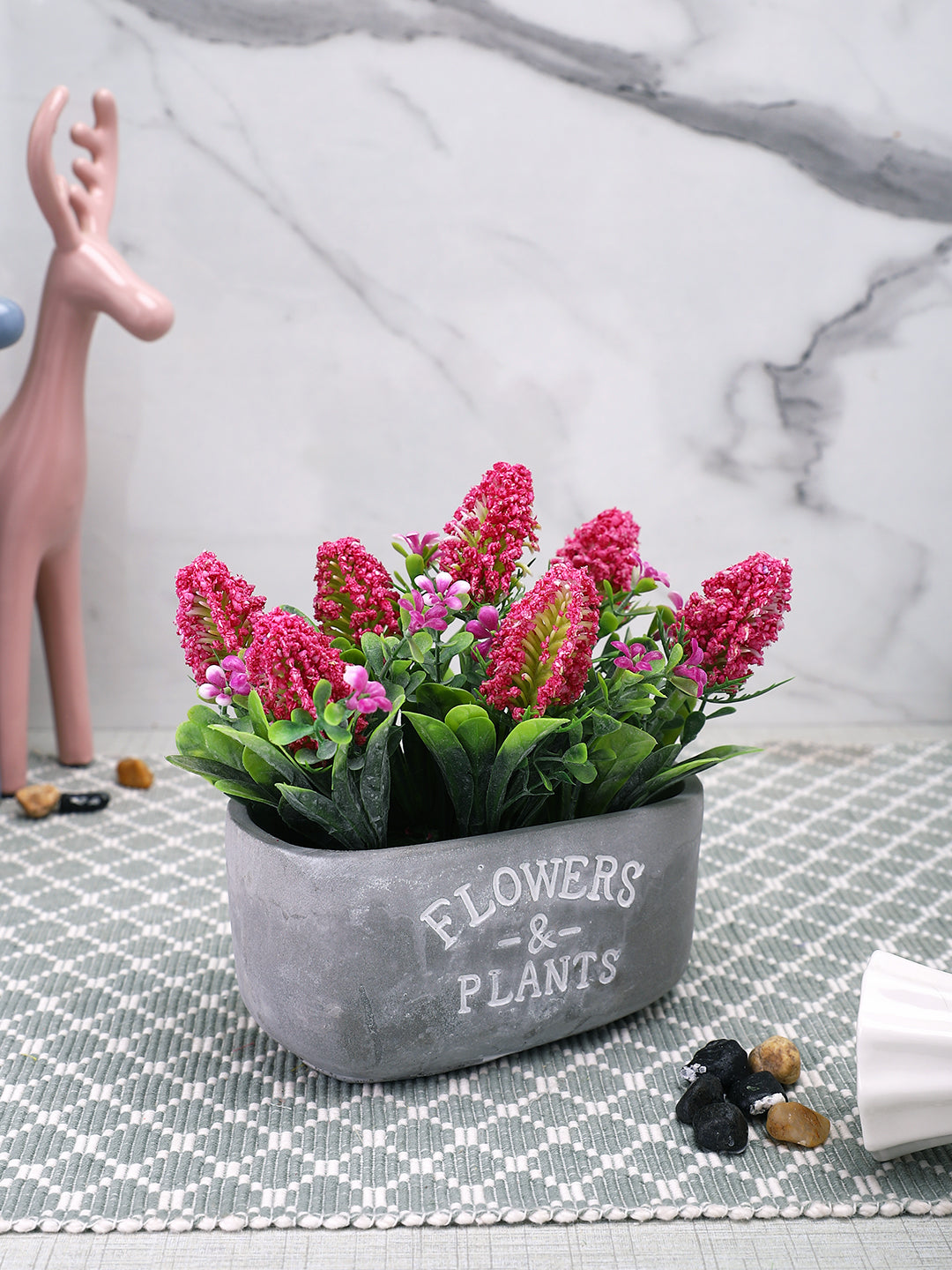 Grey 1 Pieces Champa Artificial Plant With Pot